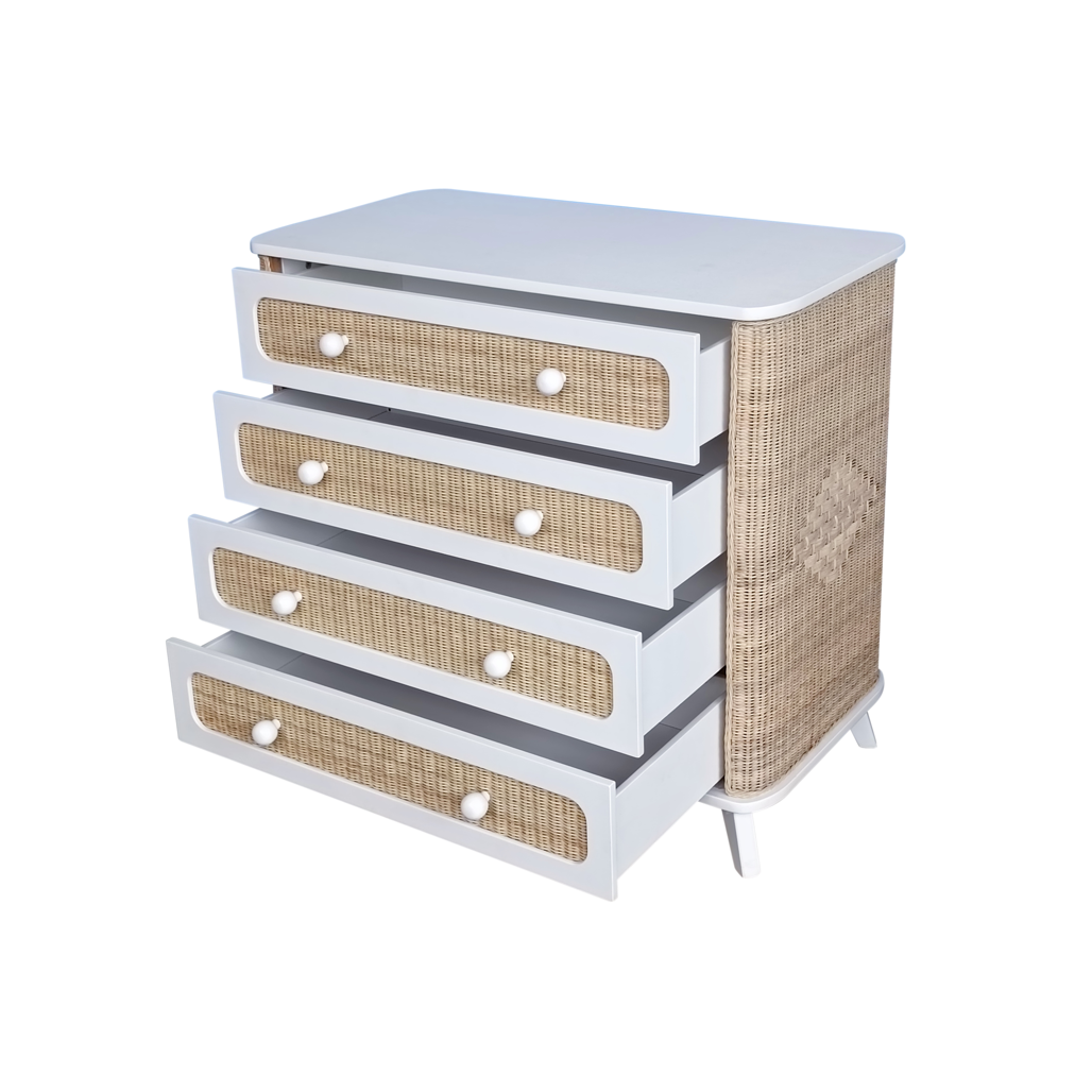COQUILLAGE Chest of Drawers - Neige