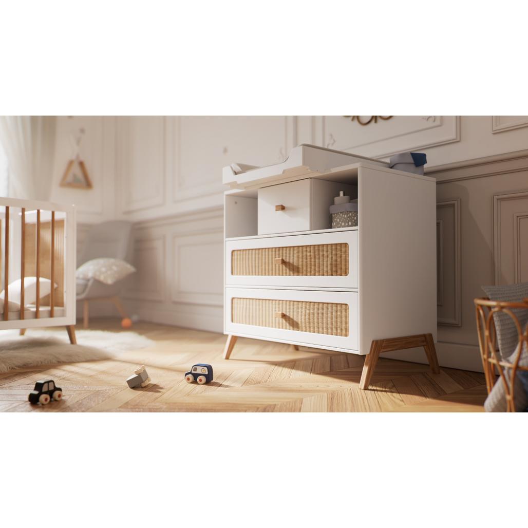 Marelia Chest of Drawer Rattan - Neige