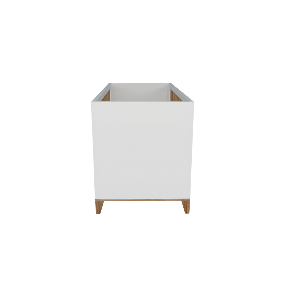 Naia Evolutive Bed rattan 60 x 120 - Neige