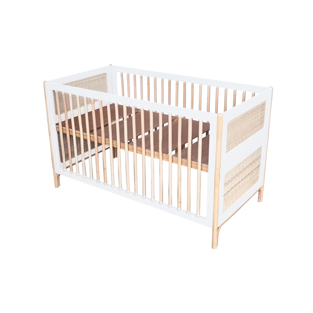 Oceania Rattan Evolutive Bed 70 x 140 - Neige