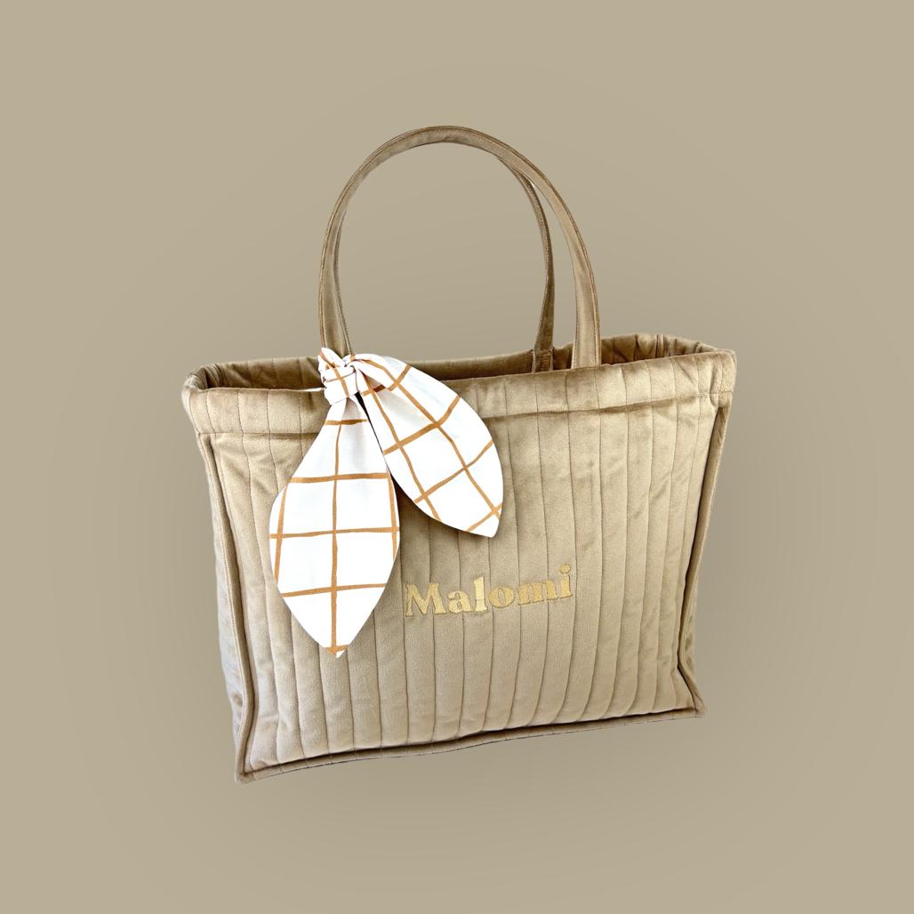 Quilted Velvet Changing Bag by Malomi Kids