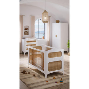 NÉRÉIDES Neige Evolutive Bed 70 x 140 CM - From Crib to Junior Bed