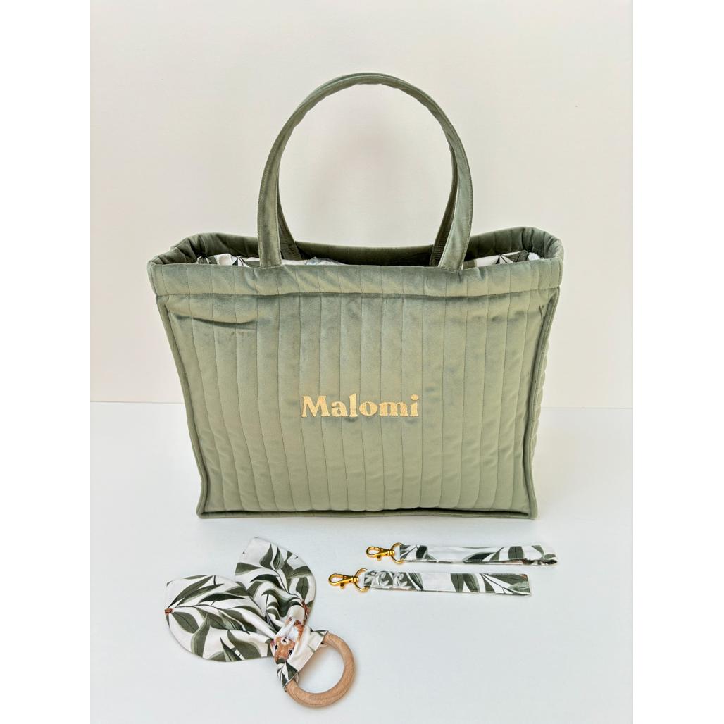 Quilted Velvet Changing Bag by Malomi Kids