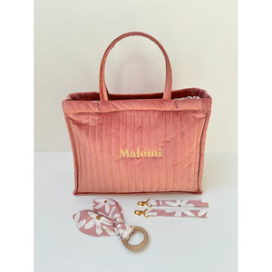 Quilted Velvet Changing Bag by Malomi Kids