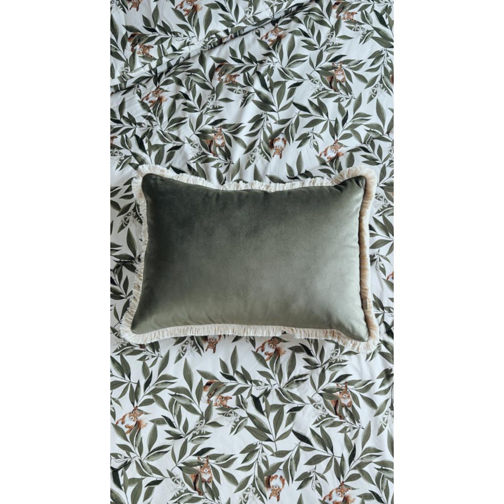 Velvet Cushion with Fringe by Malomi Kids