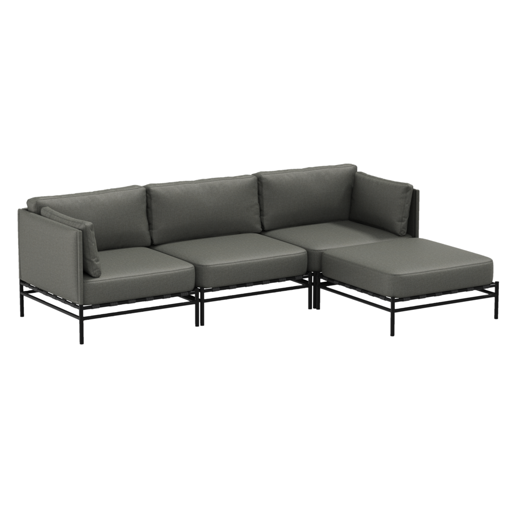 SIT-SIT SALVE 3 Seater + Pouf MODULE Indoor/Outdoor