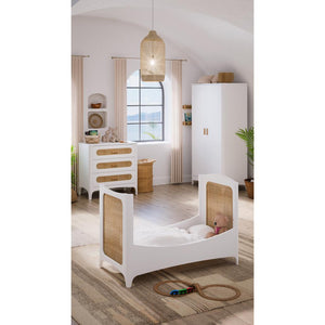 NÉRÉIDES Neige Evolutive Bed 60 x 120 CM - From Crib to Toddler Bed