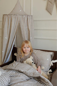 Countryside Check Cot Canopy by Malomi Kids