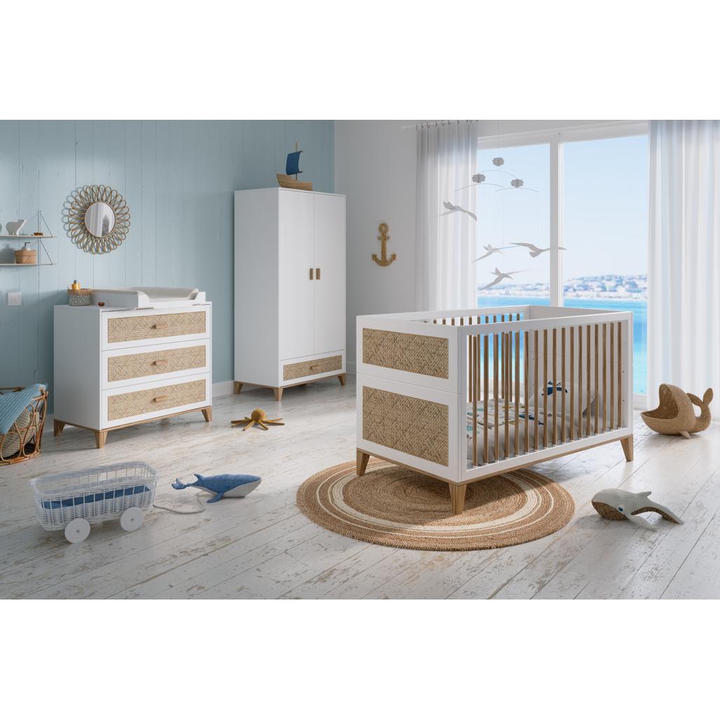 NAMI Neige Evolutive Bed 70 x 140 - From Crib to Junior Bed