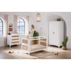 NÉRÉIDES Neige Evolutive Bed 70 x 140 CM - From Crib to Junior Bed