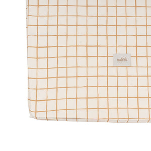 Camel Check Cotton Fitted Sheet by Malomi Kids
