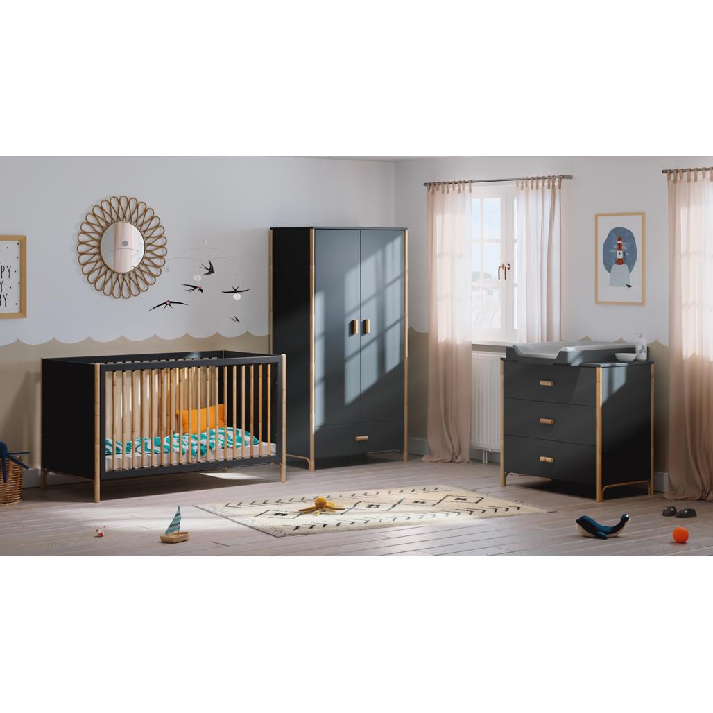 Oceane Evolutive Bed Cannes 70 x 140 - Ardoise