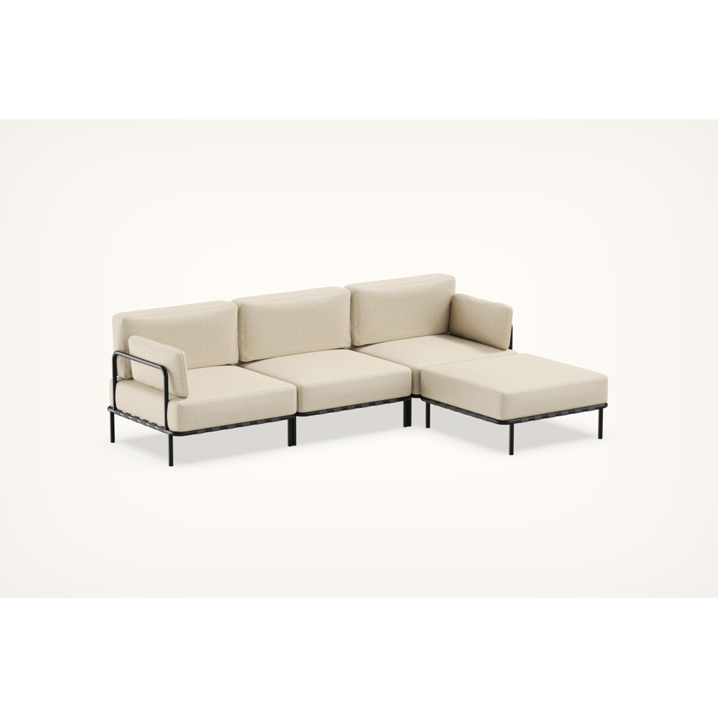 SIT-SIT SALVE 3 Seater + Pouf MODULE Indoor/Outdoor