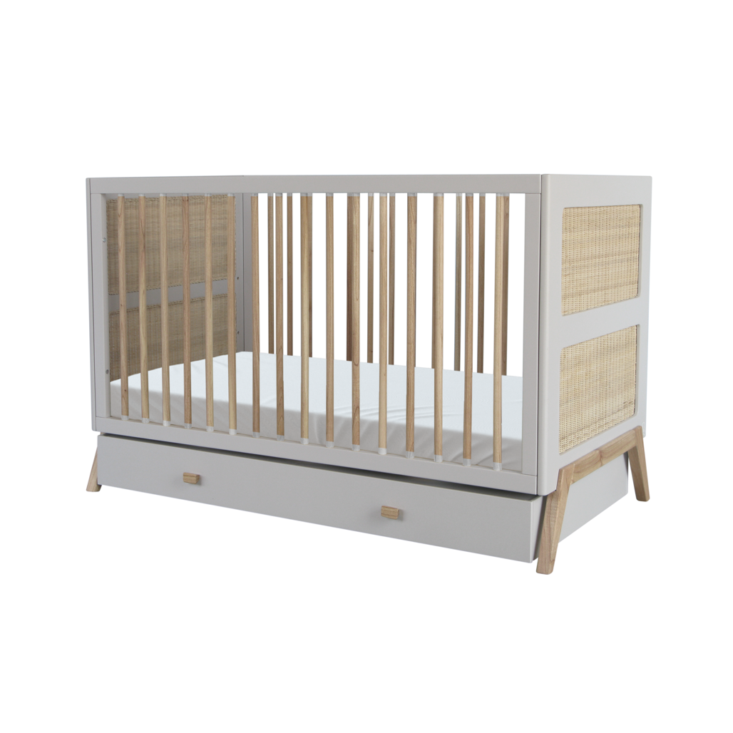 Marelia Multi-Evolutive Bed Rattan 70 x 140 - Moon