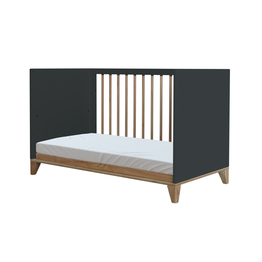 Naia Evolutive Bed rattan 60 x 120 - Onyx