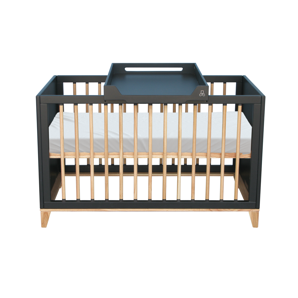 Naia Evolutive Bed rattan 60 x 120 - Onyx