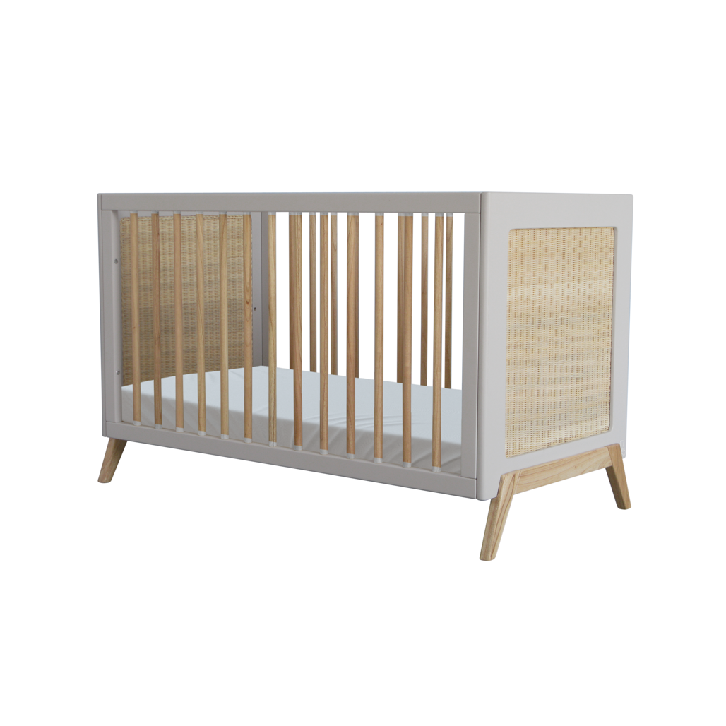 Marelia Evolutive Bed Rattan 60 x 120 - Lune
