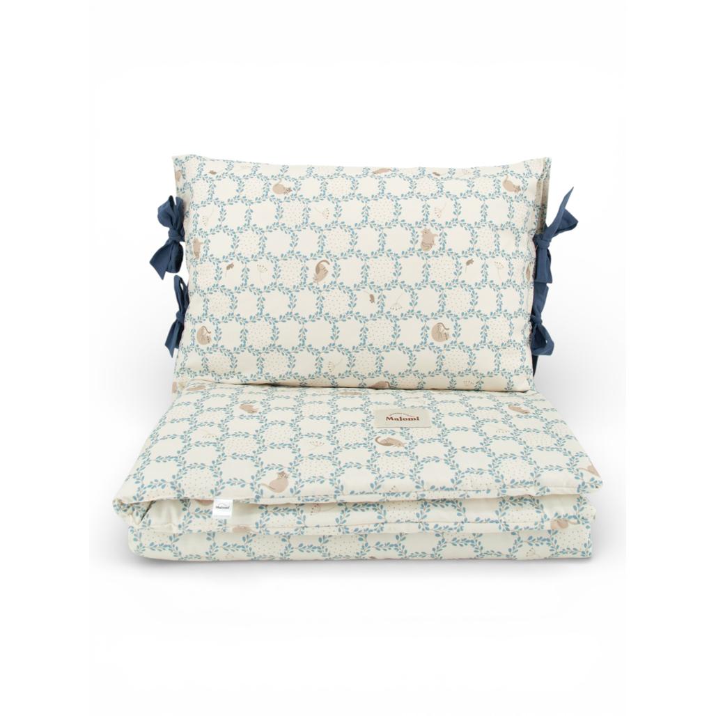 Blue Cottage Bedding Set with Filling by Malomi Kids