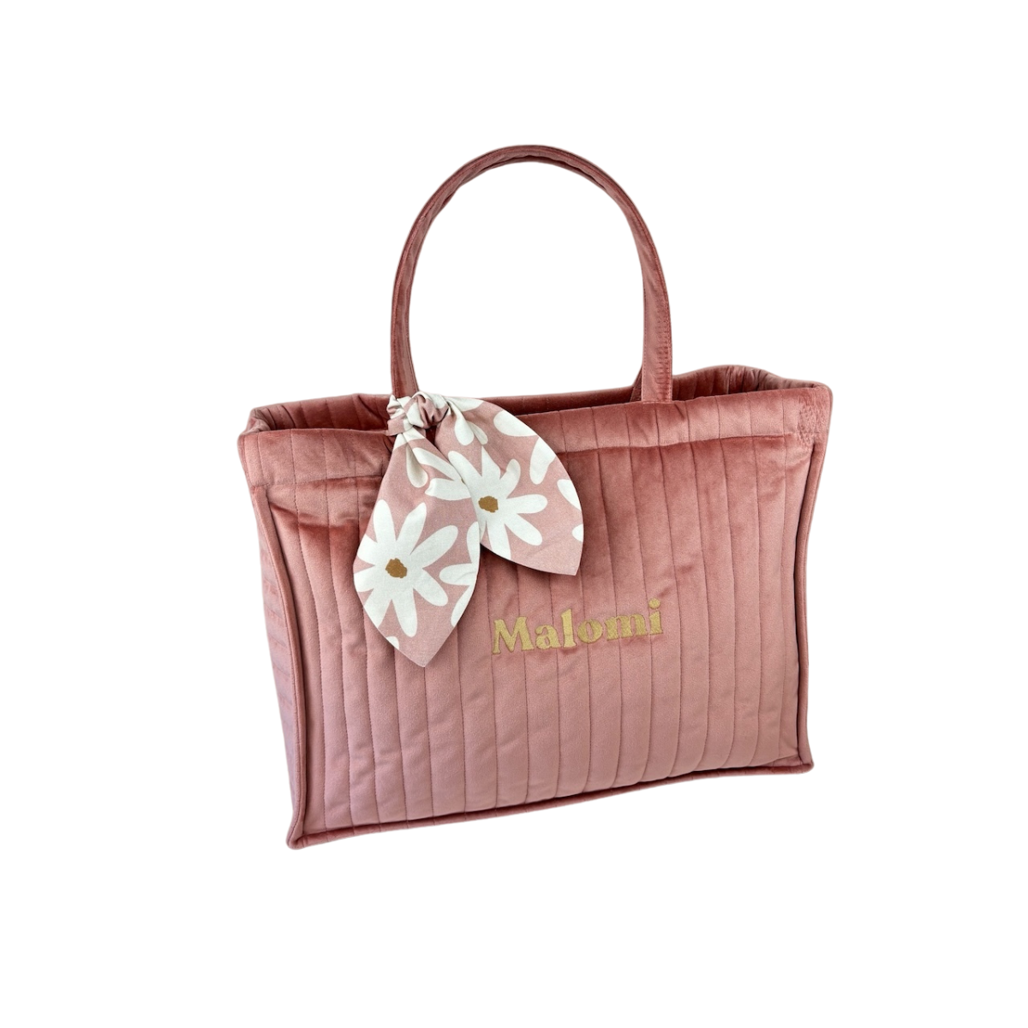 Quilted Velvet Changing Bag by Malomi Kids