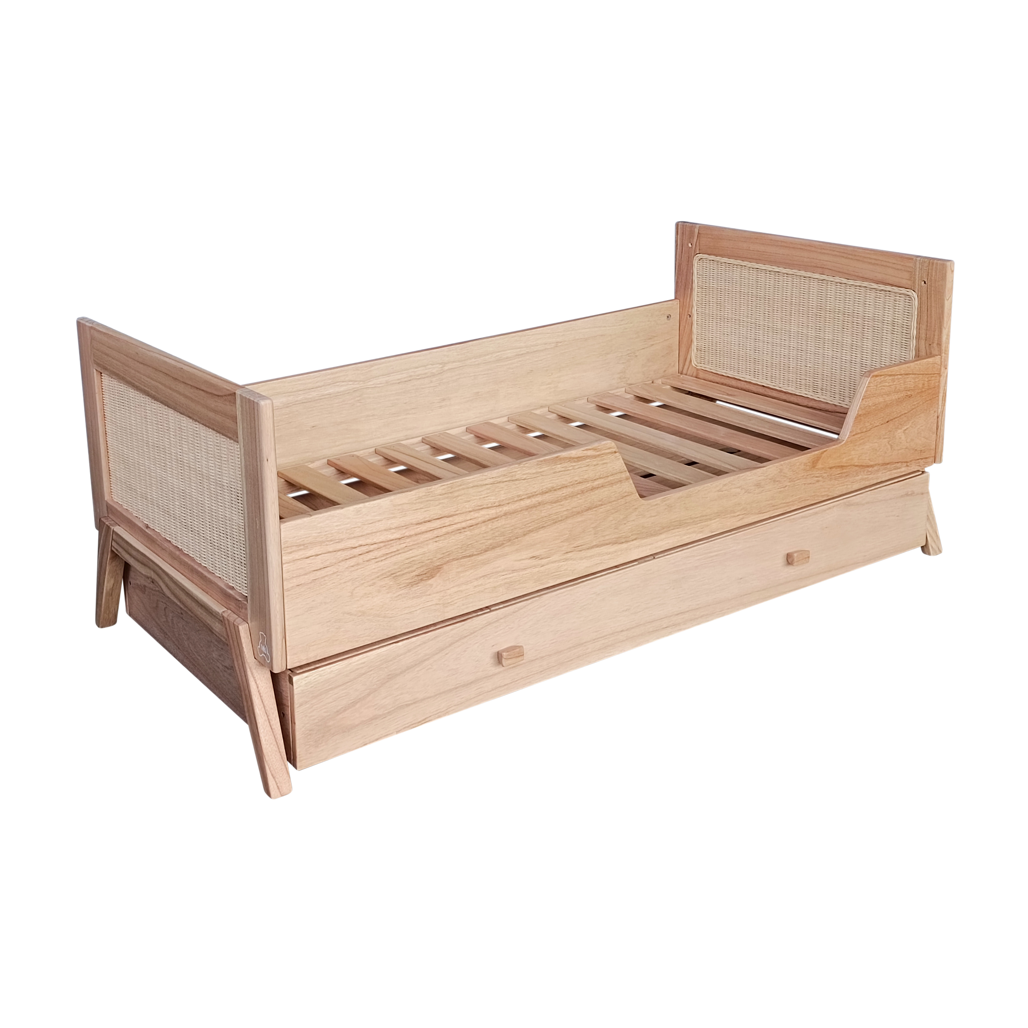 MARELIA BOIS Evolutive Bed 70X140 - From Crib to Junior Bed or Desk