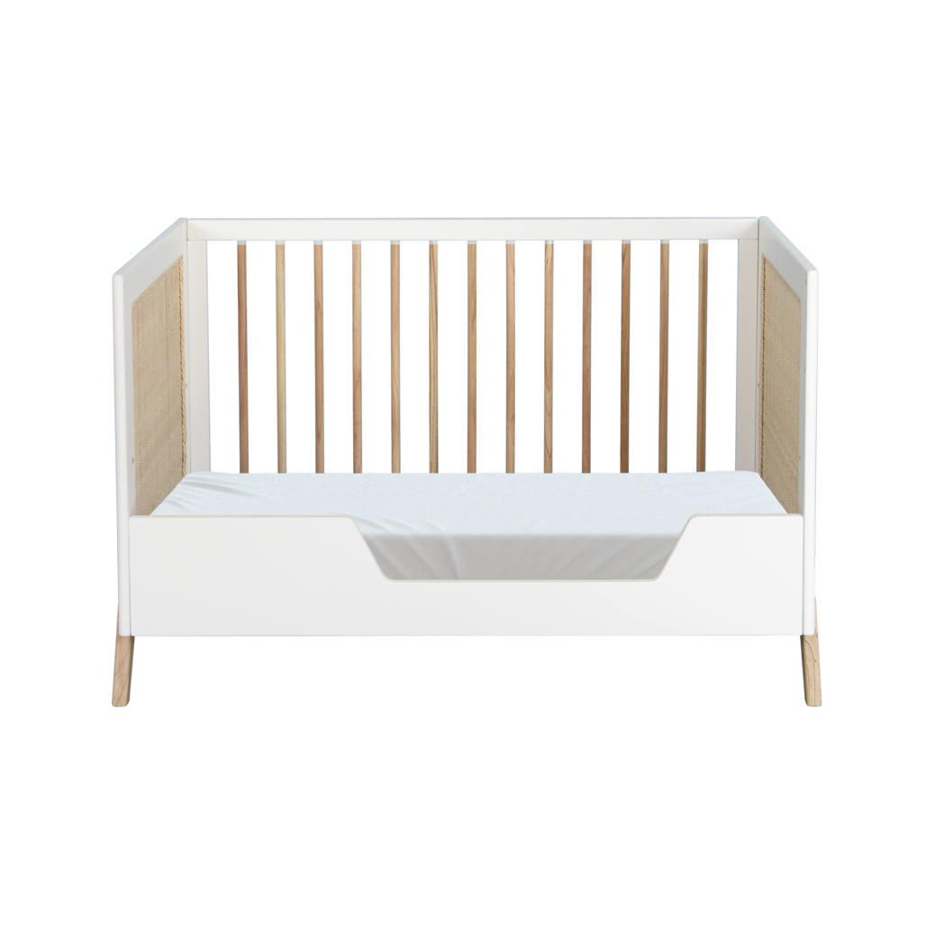 Marelia Evolutive Bed Rattan 60 x 120 - Neige