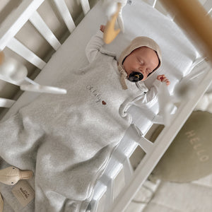 Organic Fleece Baby Sleeping Bag Grey by Malomi Kids