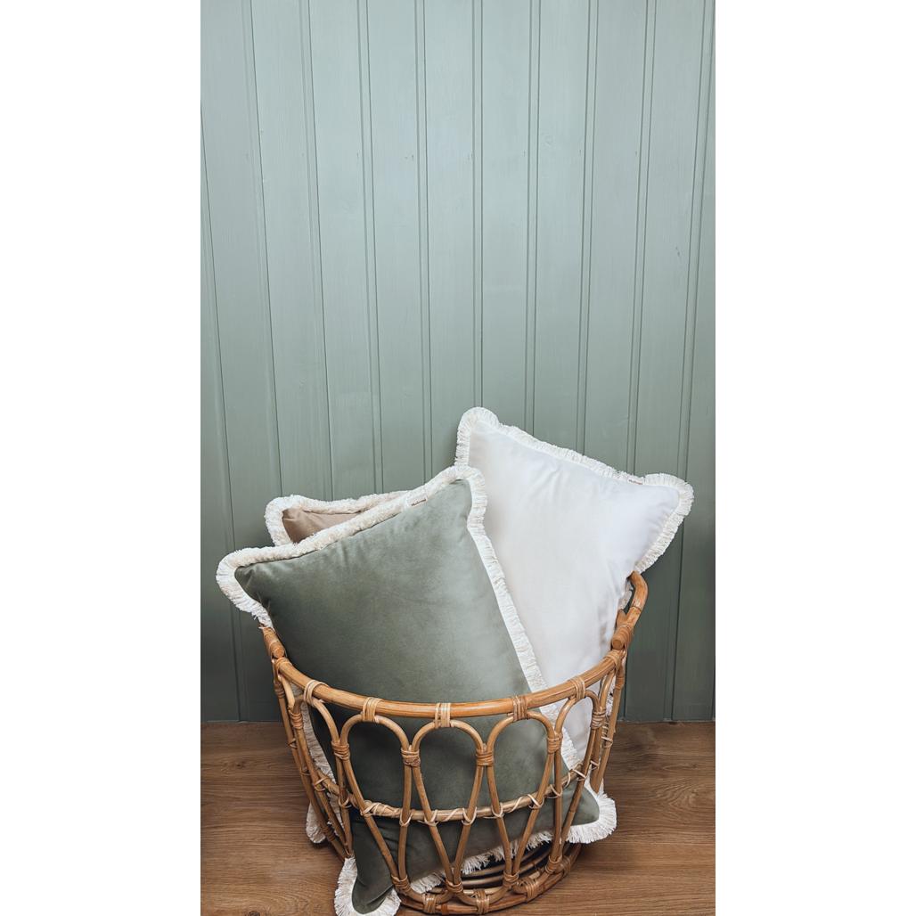 Velvet Cushion with Fringe by Malomi Kids