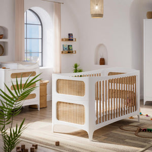 NÉRÉIDES Neige Evolutive Bed 70 x 140 CM - From Crib to Junior Bed