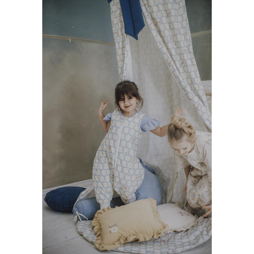 Blue Cottage Sleeping Bag with Legs by Malomi Kids