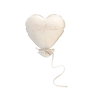 Velvet Heart Balloon Cushion by Malomi Kids