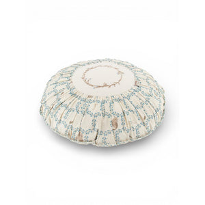 Blue Cottage Round Boho Cushion by Malomi Kids