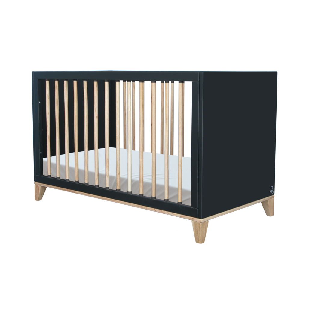 Naia Evolutive Bed rattan 60 x 120 - Onyx
