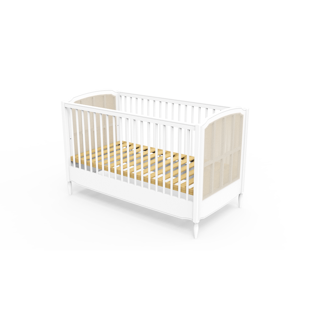 HERMIONE NEIGE Evolutive Bed 70 × 140 cm – From Crib to Junior Bed
