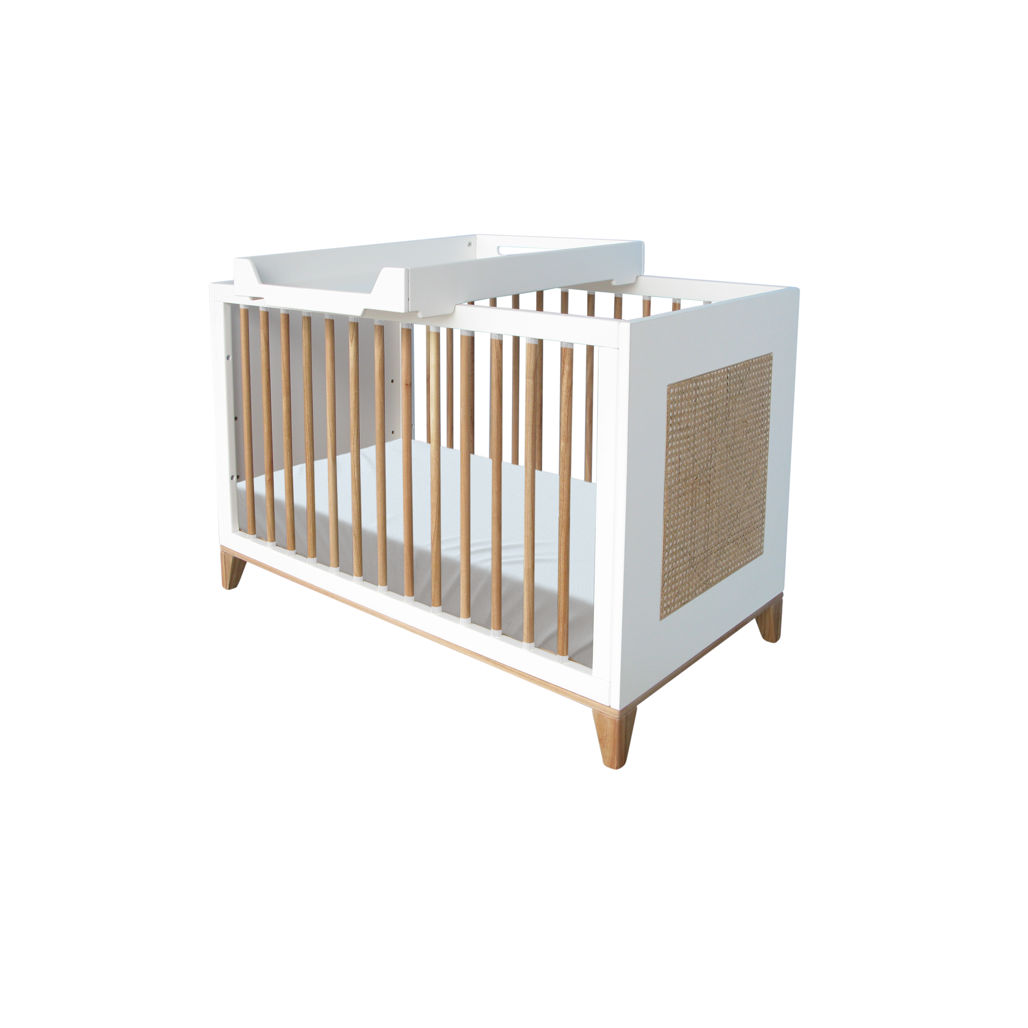 NAMI Neige Evolutive Bed 60 x 120 CM - From Crib to Toddler Bed