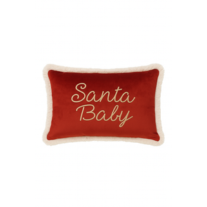 Personalised Velvet Christmas Cushion Carmin Red by Malomi Kids