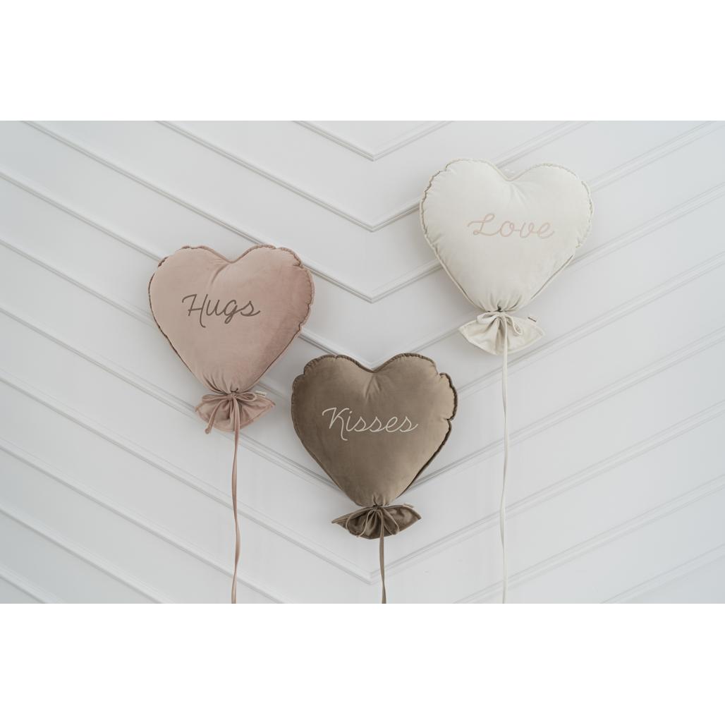 Velvet Heart Balloon Cushion by Malomi Kids