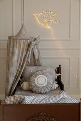 Countryside Check Round Boho Cushion by Malomi Kids