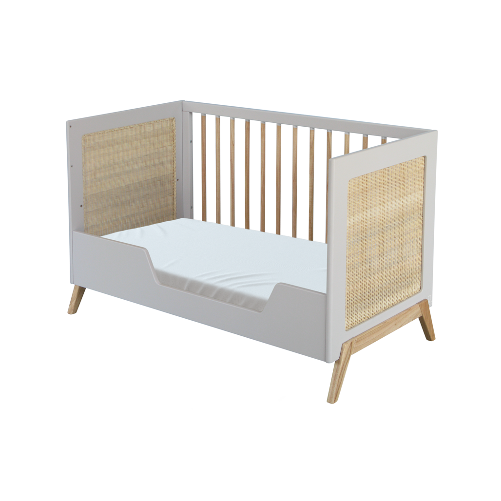 Marelia Evolutive Bed Rattan 60 x 120 - Lune