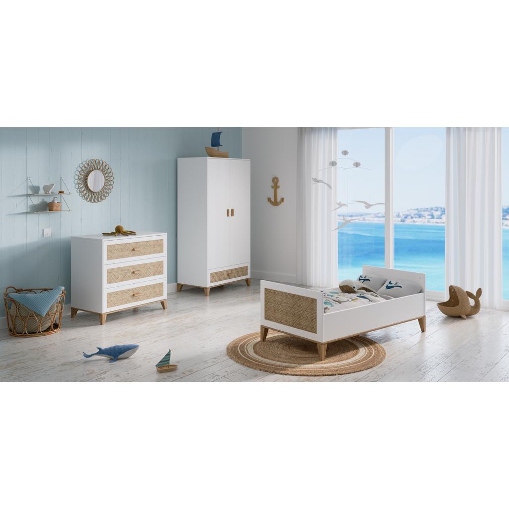 NAMI Neige Evolutive Bed 70 x 140 - From Crib to Junior Bed