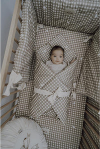 Countryside Check Baby Swaddle Quilt by Malomi Kids