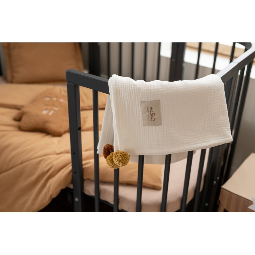 Muslin Swaddle with Pompoms by Malomi Kids
