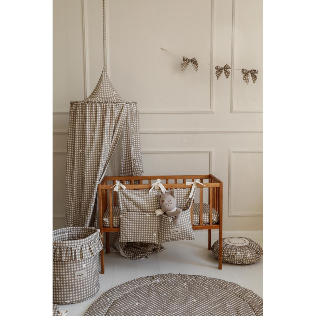 Countryside Check Cot Canopy by Malomi Kids