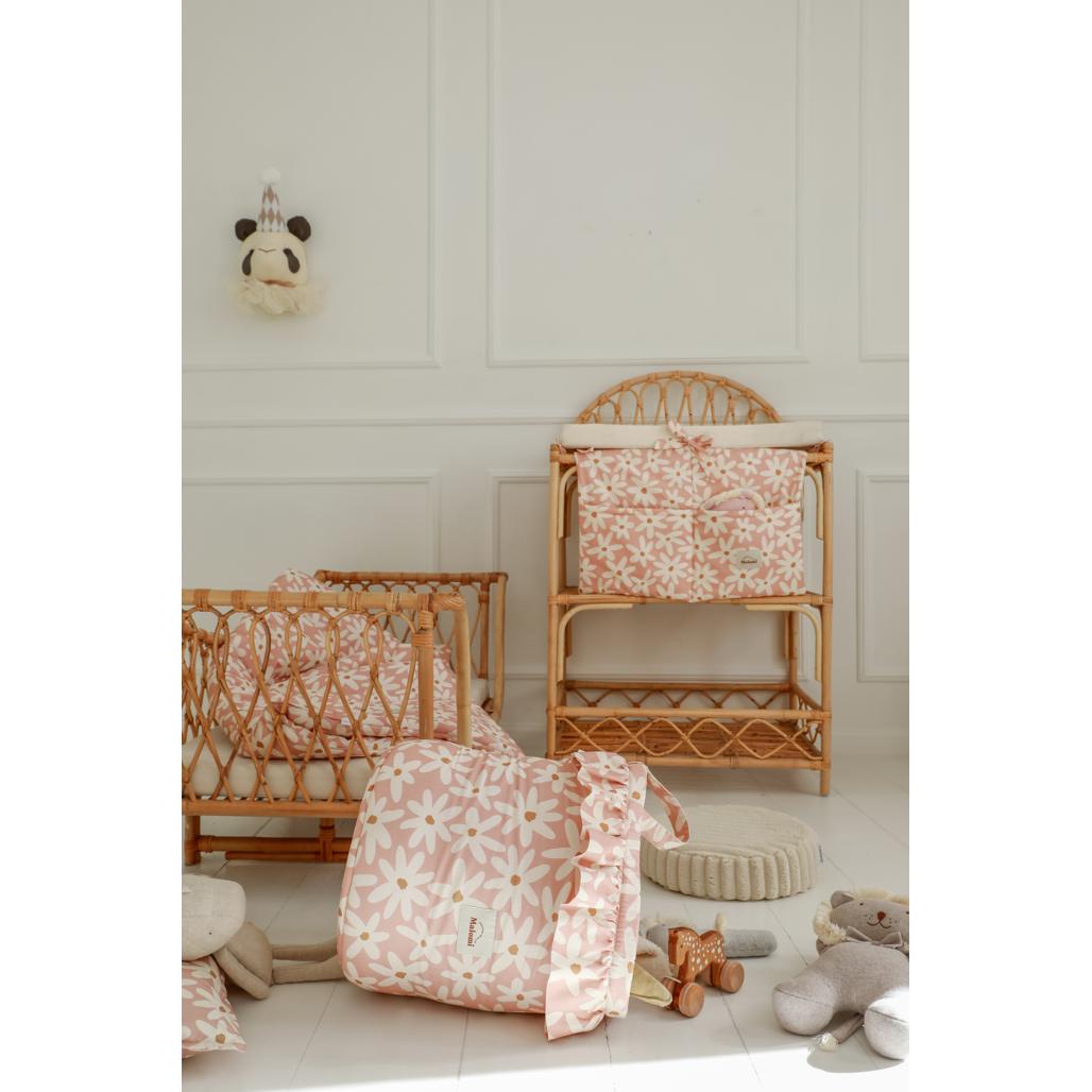 Blush Daisies Cot Organiser by Malomi Kids