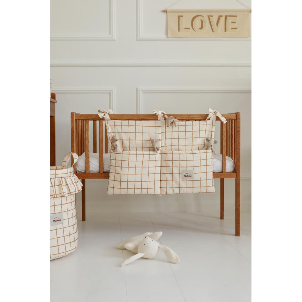 Camel Check Cot Organiser by Malomi Kids