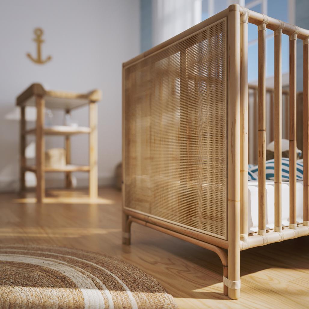 Nemo Evolutive Bed in rattan 60 x 120 - Natural