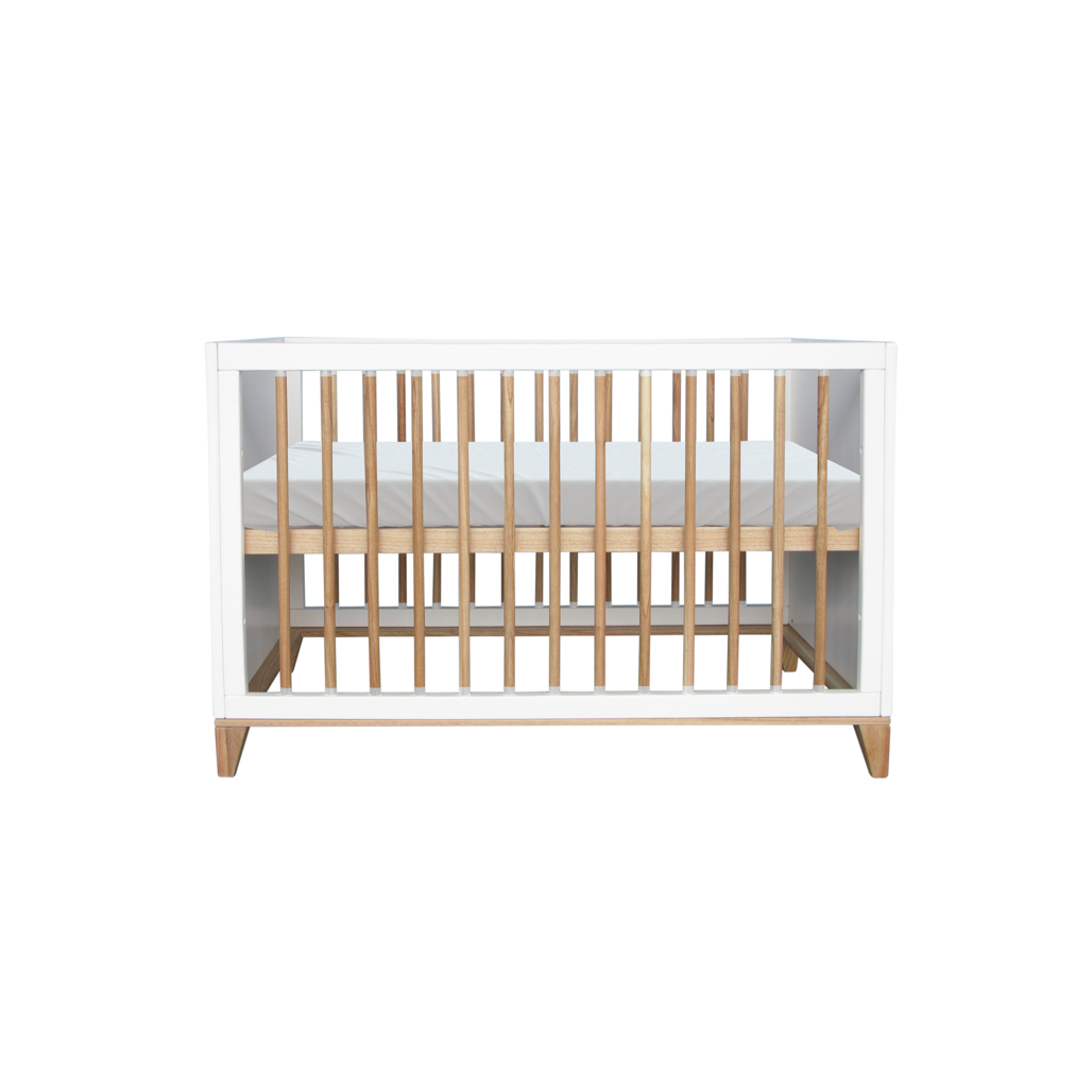 Naia Evolutive Bed rattan 60 x 120 - Neige