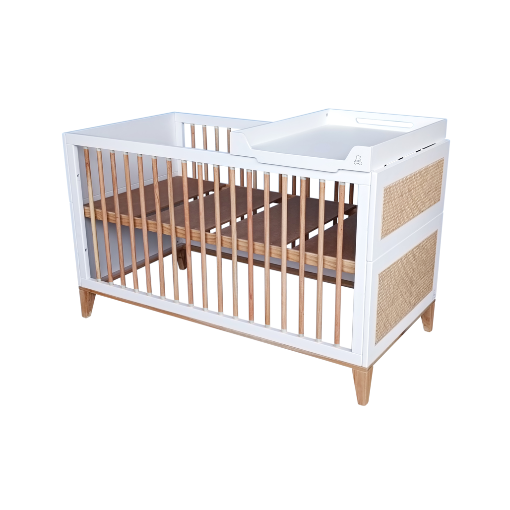 NAMI Neige Evolutive Bed 70 x 140 - From Crib to Junior Bed