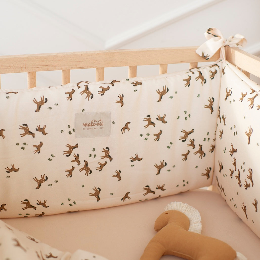 Free Horses Bamboo Cot Bumper by Malomi Kids