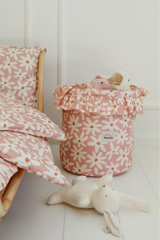 Blush Daisies Toy Basket by Malomi Kids
