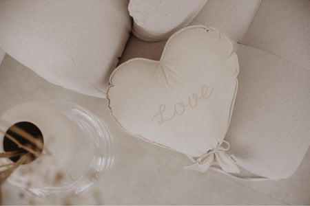 Velvet Heart Balloon Cushion by Malomi Kids